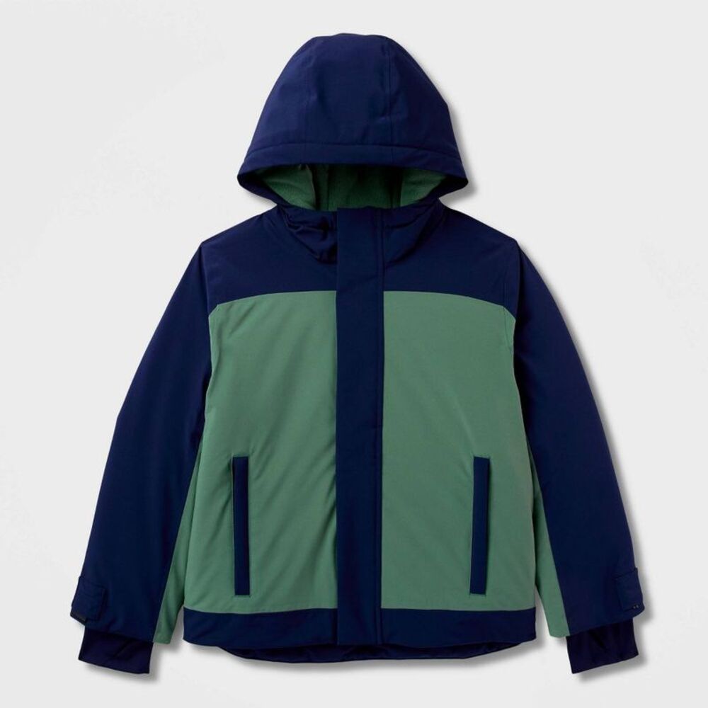 Kids' Waterproof Snow Sport Jacket - All in Motion Navy Blue/Green XL